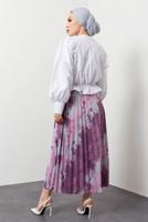 Tesettür giyim BEYAZ BALON KOL BLUZ T 4354