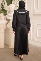 Hijab clothing BLACK PETER PAN COLLAR BLOUSE T 6602