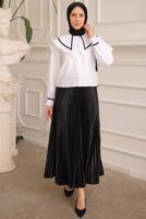 Hijab clothing CREAM PETER PAN COLLAR BLOUSE T 6602