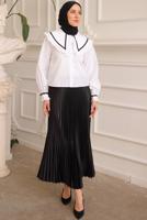 Hijab clothing CREAM PETER PAN COLLAR BLOUSE T 6602