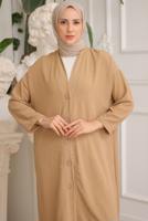 Vêtements hijab BRUN VESTE LONGUE T 1453