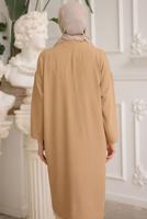 Vêtements hijab BRUN VESTE LONGUE T 1453