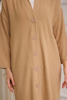 Vêtements hijab BRUN VESTE LONGUE T 1453