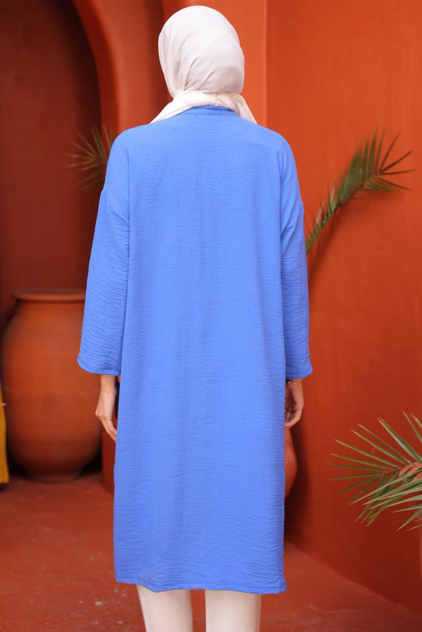 Vêtements hijab BLEU MARINE VESTE LONGUE T 1453 - TRENDTESETTÜR