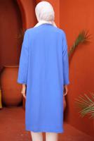 Tesettür giyim LACİVERT UZUN CEKET T 1453