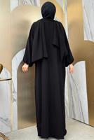 Tesettür giyim SİYAH FERMUARLI NAMAZ ELBİSESİ T 7583