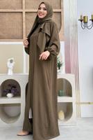 Hijab clothing BROWN ZIPPERED PRAYER DRESS T 7583