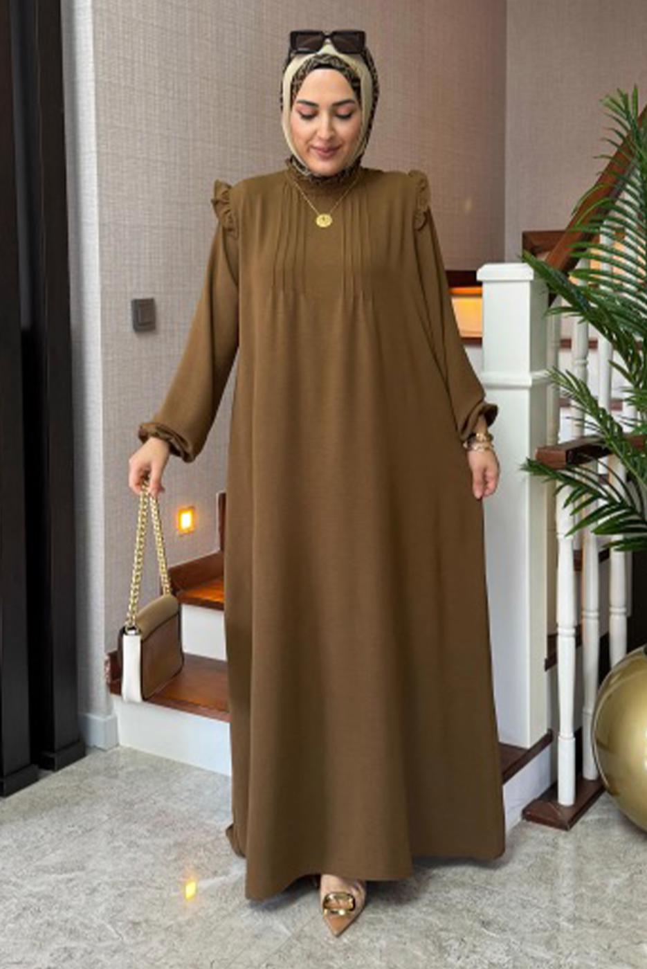 Vêtements hijab TABA ROBE DÉTAILLÉE À VOLANTS T 2017