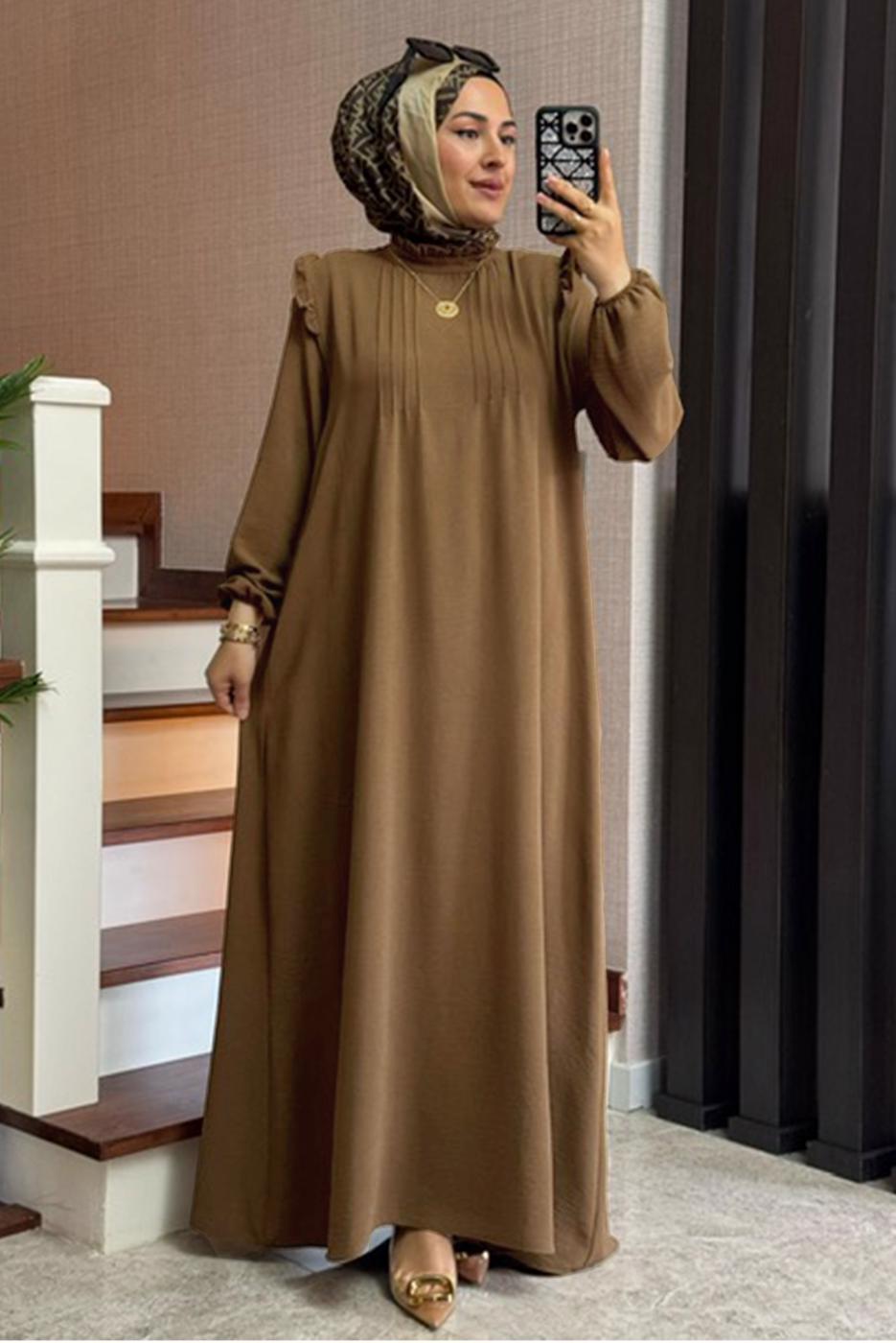 Vêtements hijab TABA ROBE DÉTAILLÉE À VOLANTS T 2017