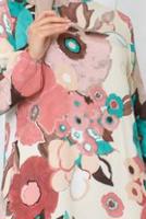 Tesettür giyim PUDRA DESENLİ VİSKON TESETTÜR ELBİSE T 2048