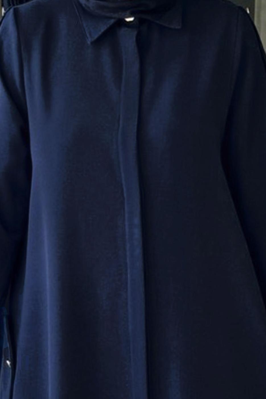 Vêtements hijab BLEU MARINE ROBE DÉTAIL BOUTONS T 2322