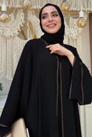 Vêtements hijab NOIR COSTUME AVEC DÉTAIL DE BIJOUX T 3783