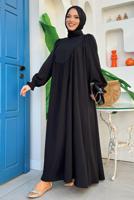 Tesettür giyim SİYAH SALAŞ ELBİSE T 4006