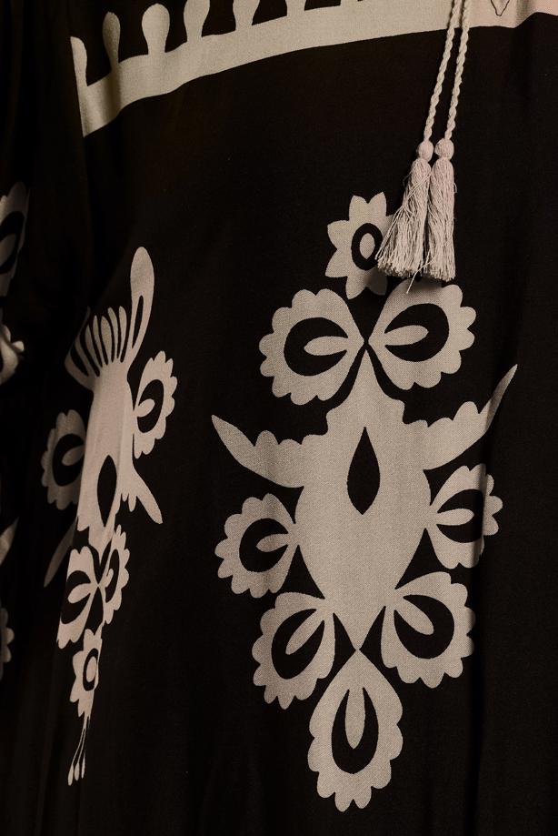 Vêtements hijab VISON ROBE MODESTE À MOTIFS T 5232 - TRENDTESETTÜR