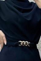 Tesettür giyim LACİVERT KEMERLİ ELBİSE T 5895