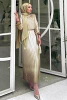 Vêtements hijab OR ROBE PLISSÉE CEINTURE T 7285