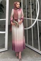 Vêtements hijab ROSE ROBE PLISSÉE CEINTURE T 7285