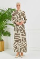 Vêtements hijab VISON ROBE EN VISCOSE À MOTIFS T 7384