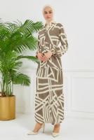 Vêtements hijab VISON ROBE EN VISCOSE À MOTIFS T 7384