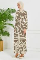 Vêtements hijab VISON ROBE EN VISCOSE À MOTIFS T 7384