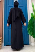 Vêtements hijab NOIR ROBE MODESTE T 8183