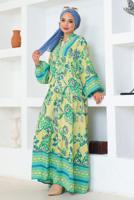 Vêtements hijab VERT ROBE À MOTIFS T 8733