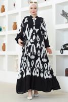 Vêtements hijab NOIR ROBE SALAS À MOTIFS T 8740