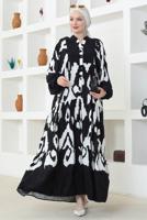 Vêtements hijab NOIR ROBE SALAS À MOTIFS T 8740