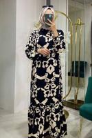 Vêtements hijab NOIR ROBE À MOTIFS T 8748