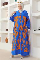 Vêtements hijab BLEU MARINE ROBE À MOTIFS T 8749