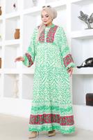 Vêtements hijab VERT ROBE SALAS À MOTIFS T 9753