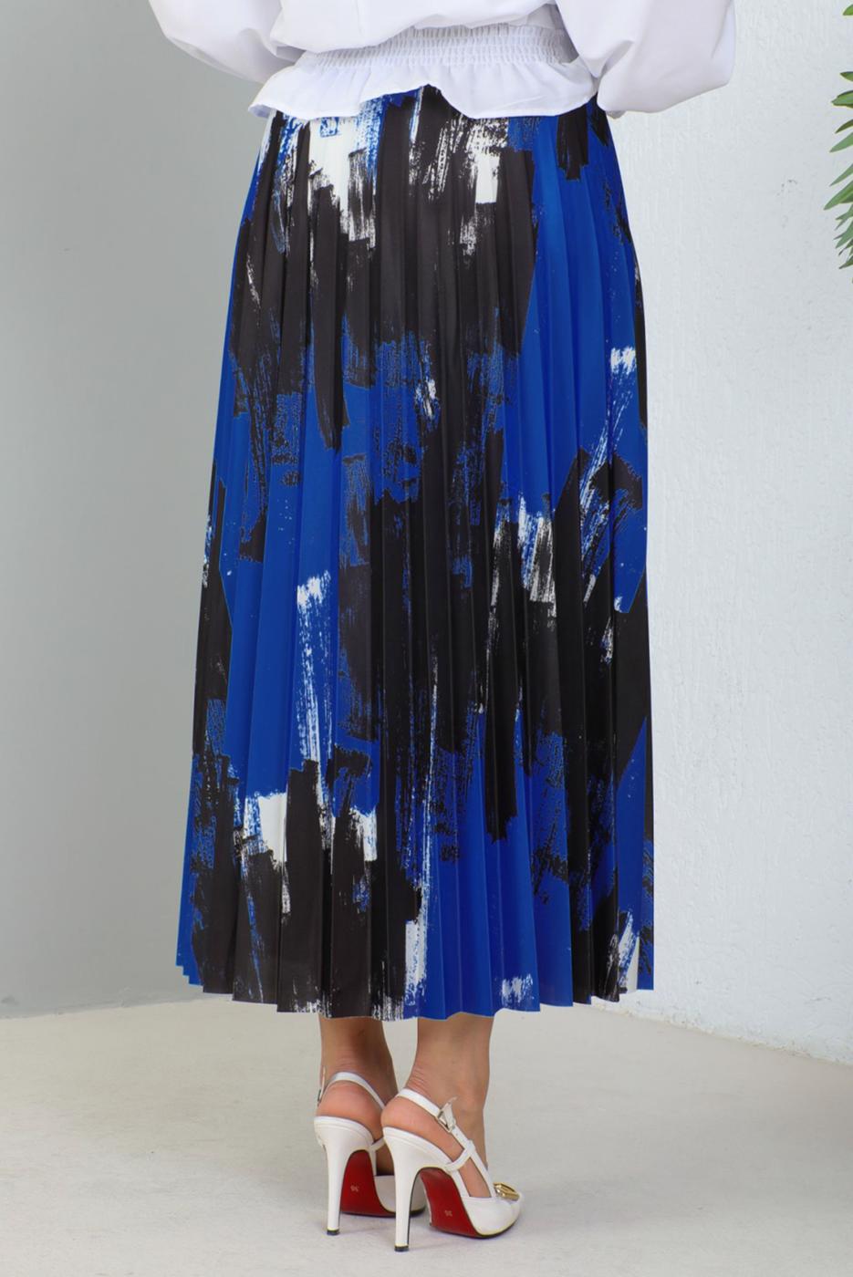 Vêtements hijab BLEU JUPE À MOTIFS T 3554