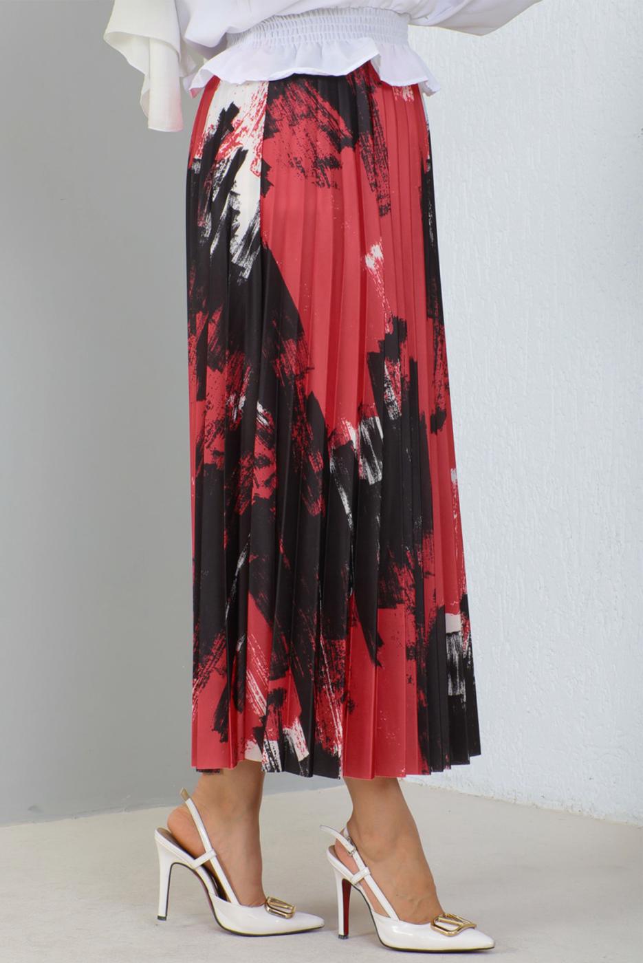 Vêtements hijab ROUGE JUPE À MOTIFS T 3554