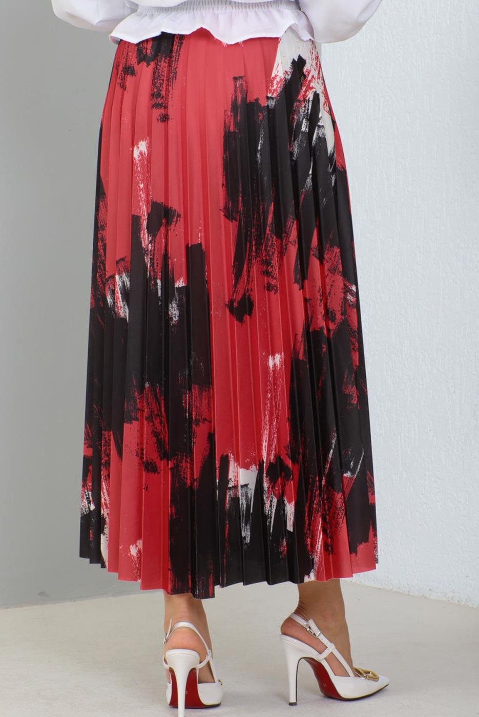 Vêtements hijab ROUGE JUPE À MOTIFS T 3554