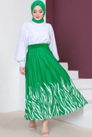Vêtements hijab VERT JUPE À MOTIFS T 6554