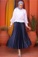 Vêtements hijab BLEU MARINE JUPE PLISSÉE T 9831