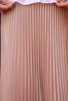 Tesettür giyim VİZON PİLİSELİ ETEK T 9831