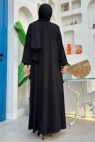 Tesettür giyim SİYAH FERMUARLI NAMAZ ELBİSESİ T 0106