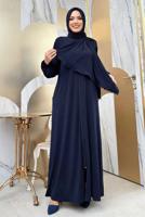 Tesettür giyim LACİVERT FERMUARLI NAMAZ ELBİSESİ T 0106