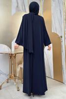 Tesettür giyim LACİVERT FERMUARLI NAMAZ ELBİSESİ T 0106