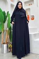 Vêtements hijab BLEU MARINE ABAYA ZIPPÉE T 7006