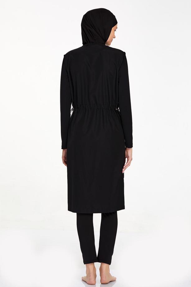 Vêtements hijab NOIR MAILLOT DE BAIN HIJAB ZIPPÉ T 1250 - TRENDTESETTÜR