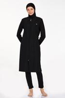 Tesettür giyim SİYAH BÜYÜK BEDEN TESETTÜR MAYO T 1250-1