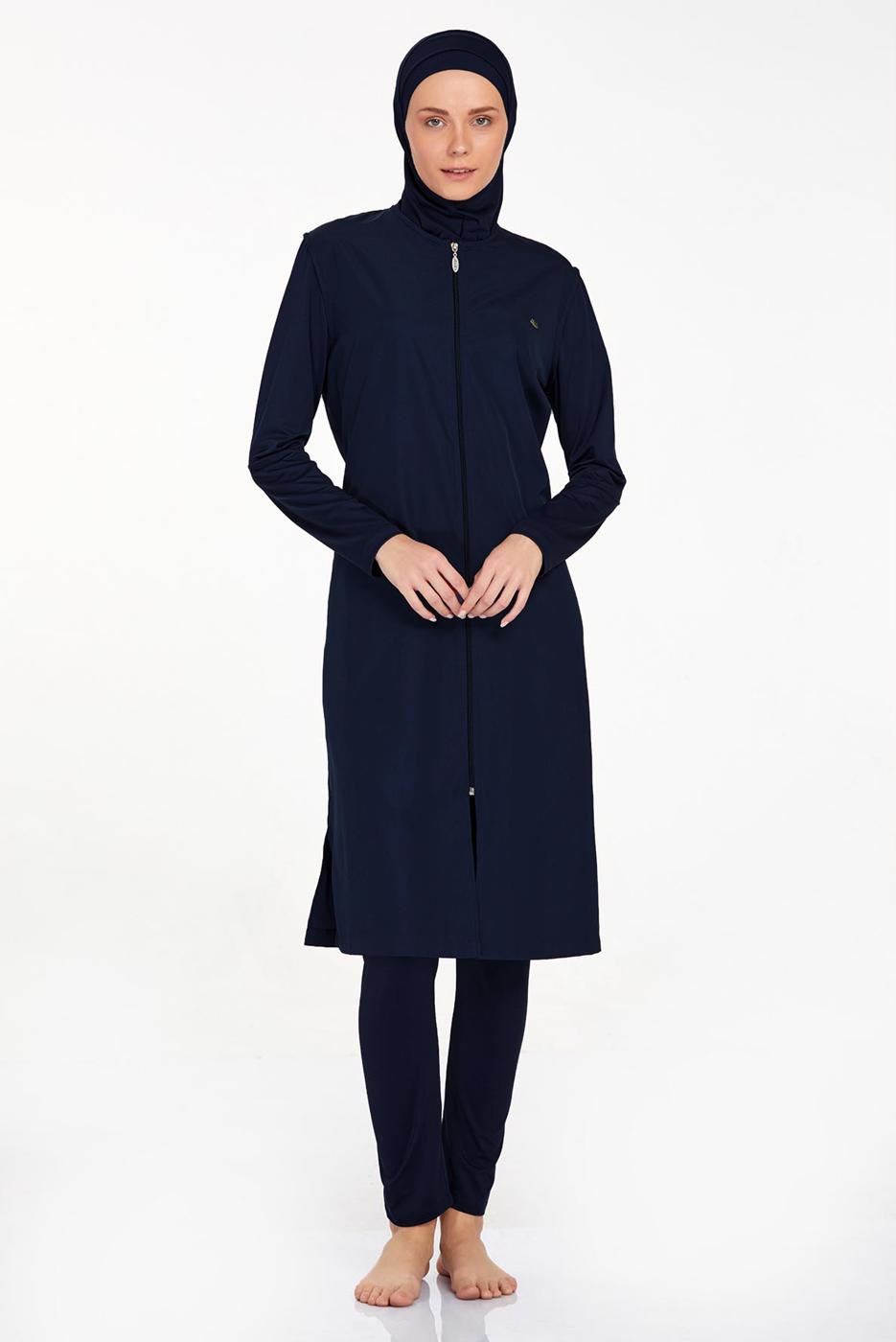 Tesettür giyim LACİVERT BÜYÜK BEDEN TESETTÜR MAYO T 1250-1