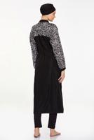 Tesettür giyim SİYAH ALVİNA DESENLİ TESETTÜR MAYO T 1412