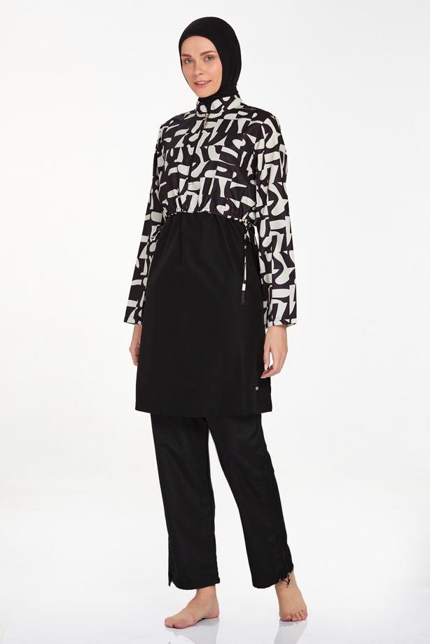 Tesettür giyim  ALVİNA DESENLİ TESETTÜR MAYO T 1423 - TRENDTESETTÜR