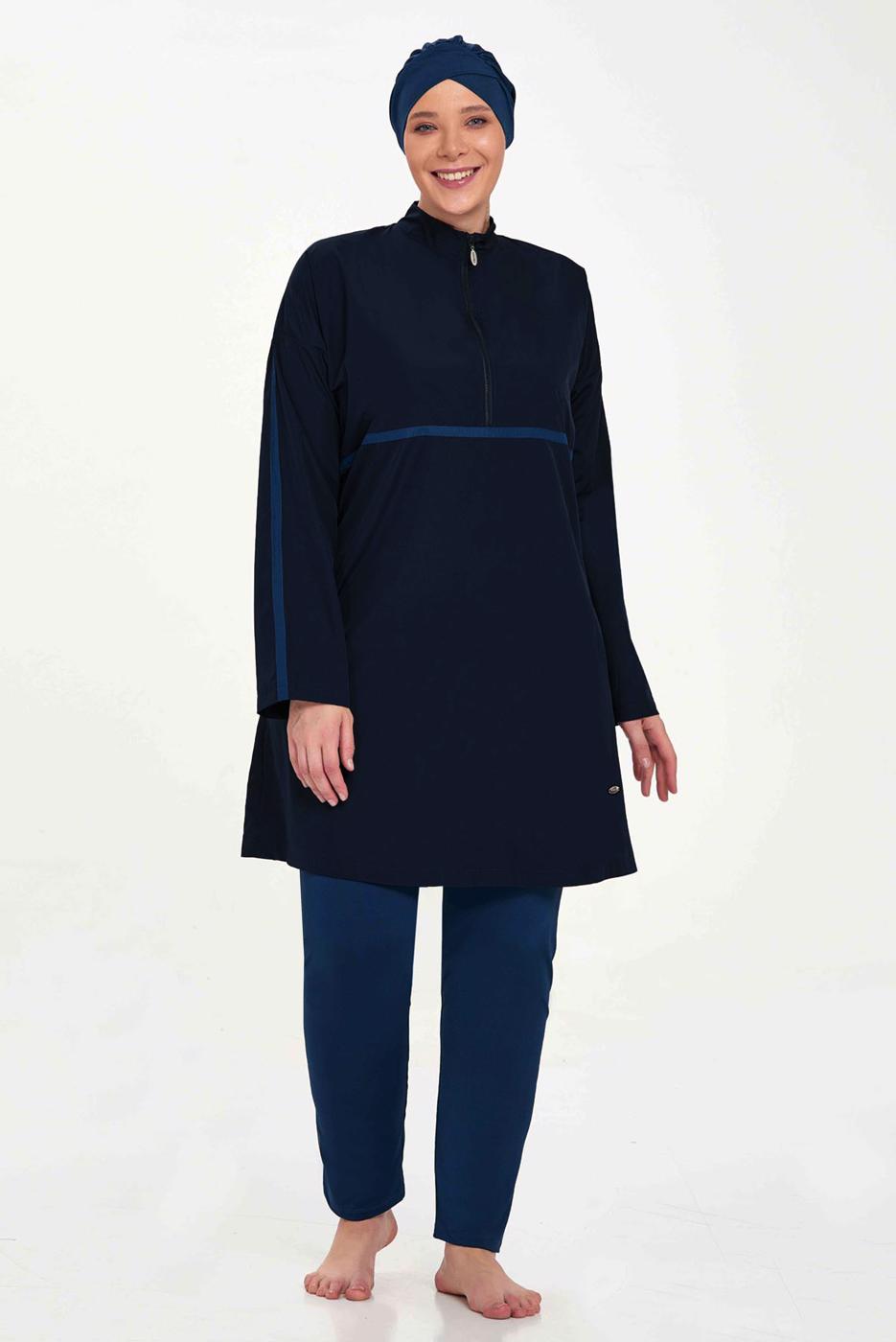 Tesettür giyim SİYAH ALVİNA BÜYÜK BEDEN TESETTÜR MAYO T 1427