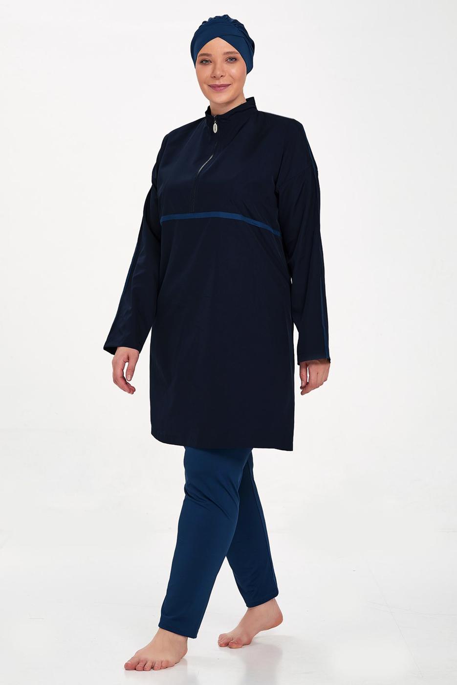 Tesettür giyim SİYAH ALVİNA BÜYÜK BEDEN TESETTÜR MAYO T 1427