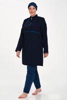 Tesettür giyim SİYAH ALVİNA BÜYÜK BEDEN TESETTÜR MAYO T 1427