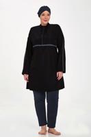 Vêtements hijab BLEU MARINE ALVINA MAILLOT DE BAIN HIJAB GRANDE TAILLE T 1427